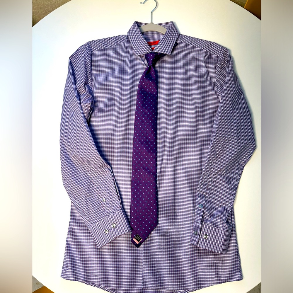 Hugo Boss Red Slim Fit Stretch dress shirt